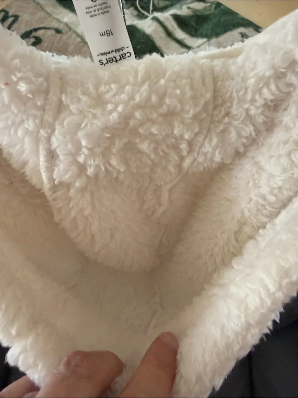 Carter's Cream Plush Hooded Puffer Jacket